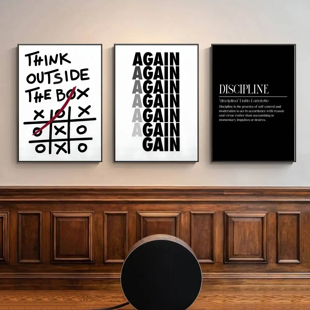 Home Office Room Inspiration - Affiche murale avec texte inspirant noir