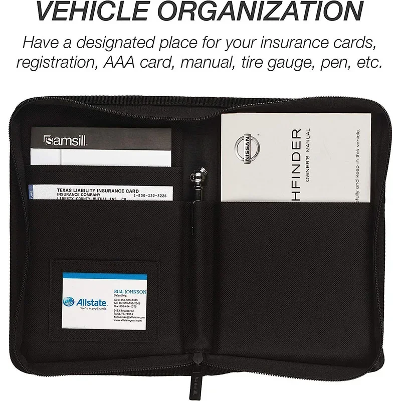 Document Holder Stand - Porte-assurance d'enregistrement de voiture en Nylon,