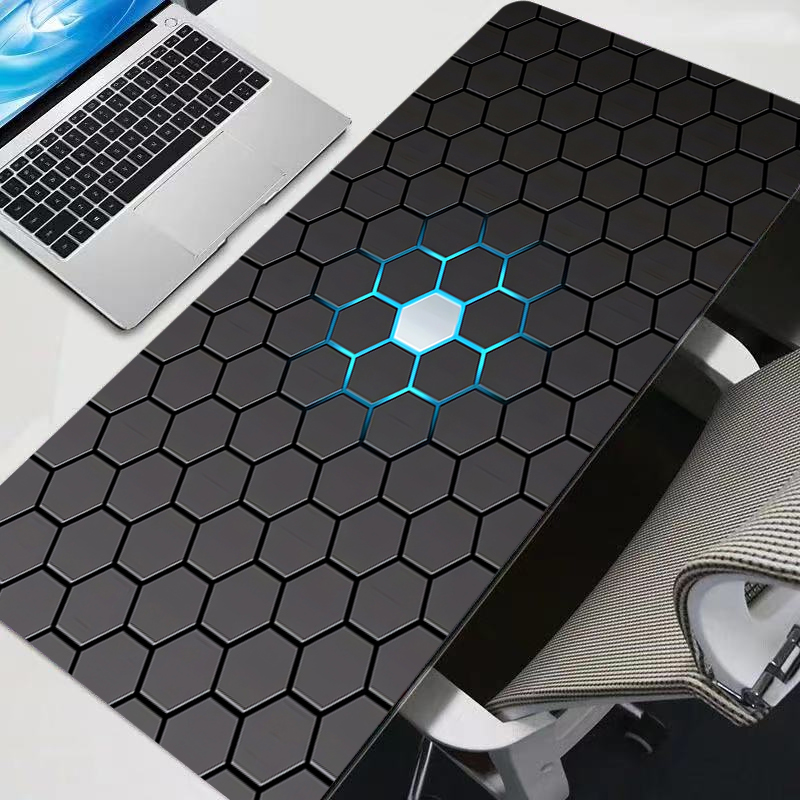 Home Office Layout - Tapis de souris en caoutchouc souple,