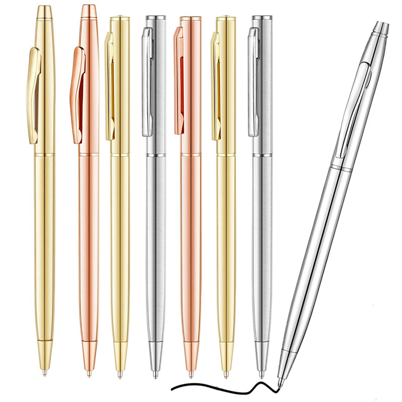Stylos à bille en métal mince, - Home Office Logo avis et prix