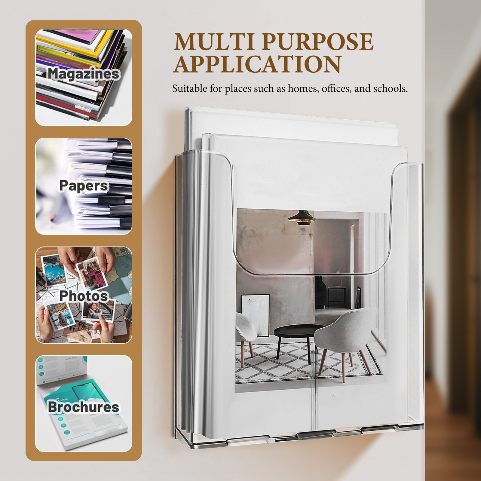 Lot de 4 porte-magazines en ac - Document Holder Stand avis et prix