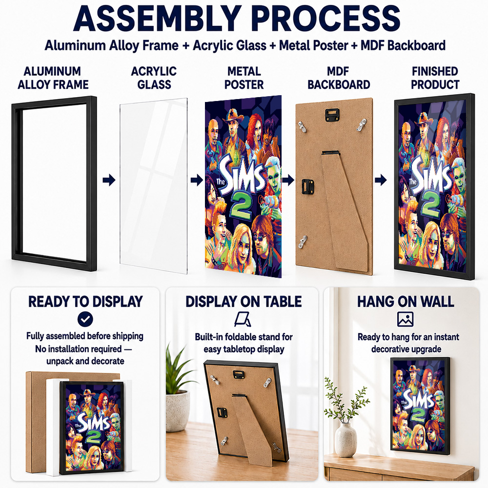 Affiches métalliques The Sims  - Home Office Room Inspiration avis et prix