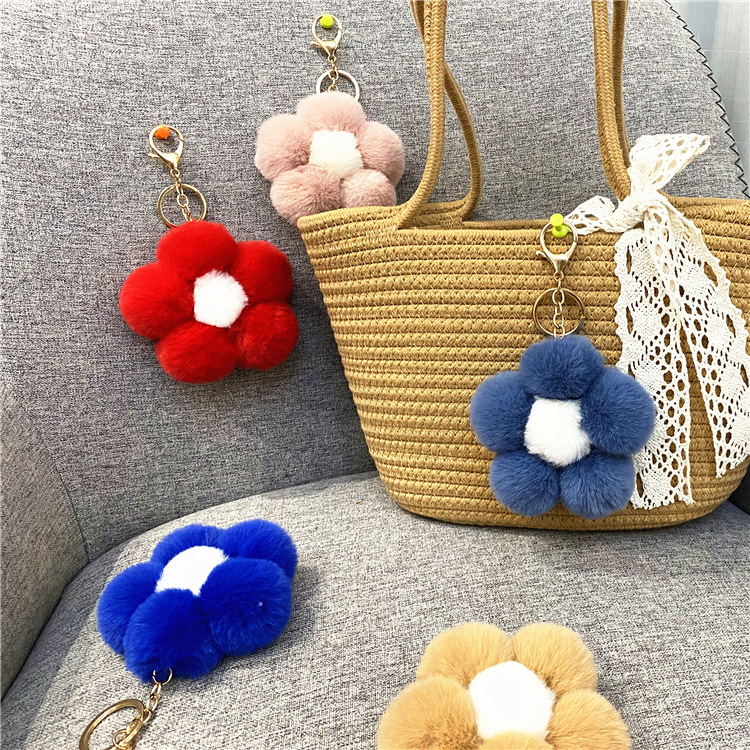 Porte-clés boule de pom pom fl - Home Office Layout avis et prix