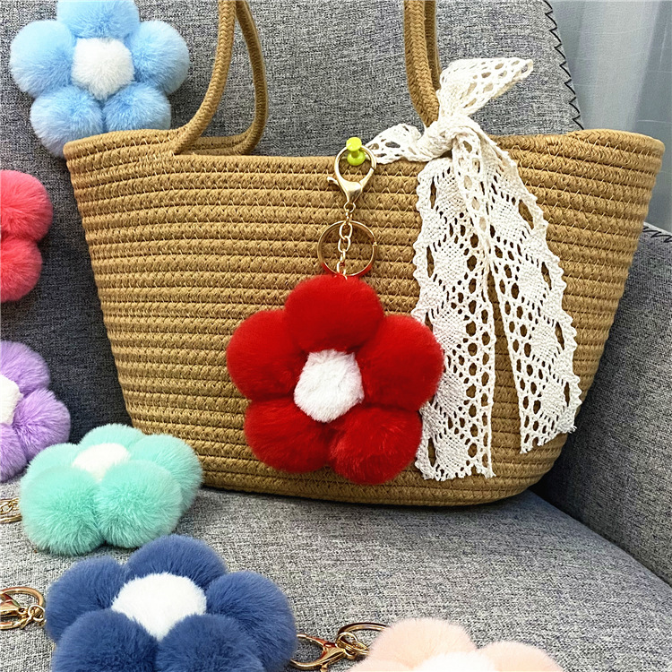 Porte-clés boule de pom pom fl - Home Office Layout avis et prix