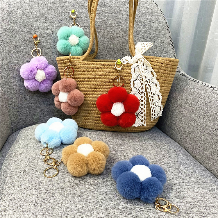 Porte-clés boule de pom pom fl - Home Office Layout avis et prix