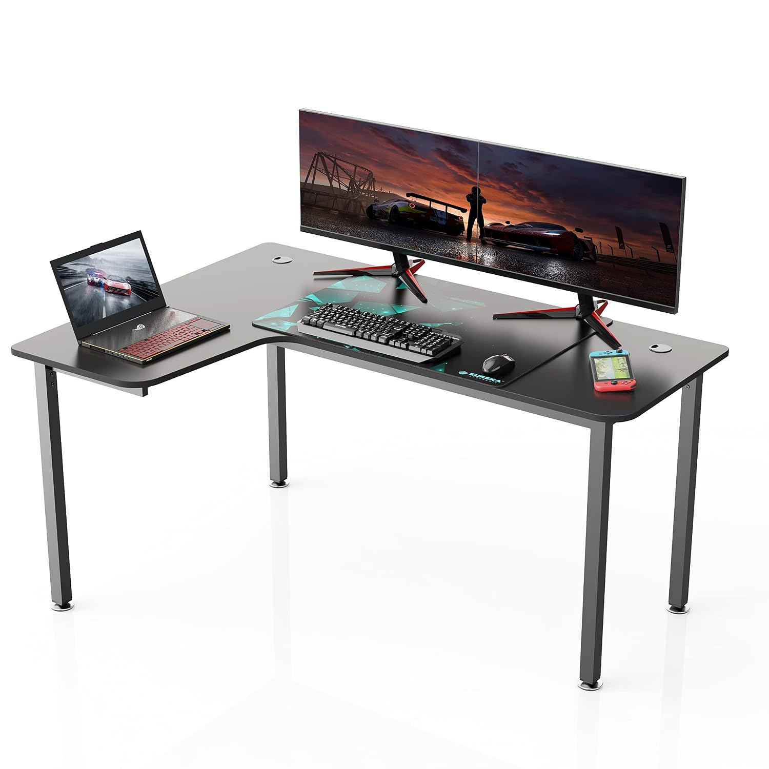 Bureau d'angle en L noir de 60 - Home Office Work Table avis et prix