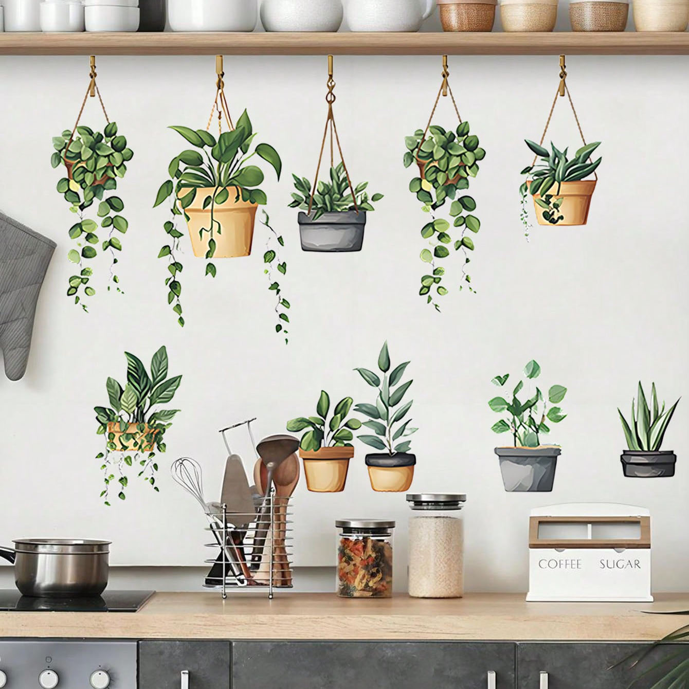 Autocollants muraux de plantes - Home Office Layout avis et prix