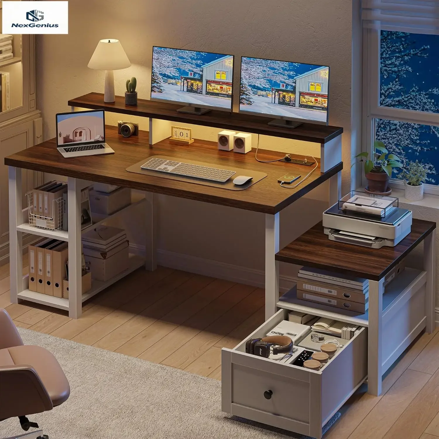 Bureau de jeu blanc avec tiroi - Home Office Work Table avis et prix